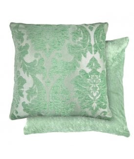 Baroque Collection Luxury Chenille Jacquard Cushion Cover in Green