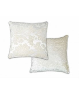 Baroque Collection Luxury Chenille Jacquard Cushion Cover in Ivory