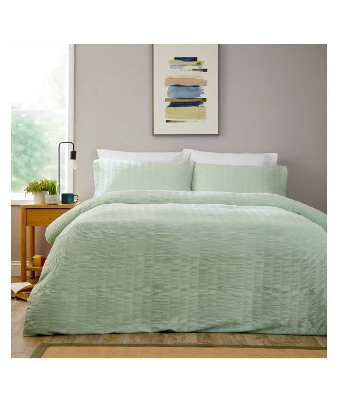 New Edge Blinds Belgravia Duvet Set in Sage Green