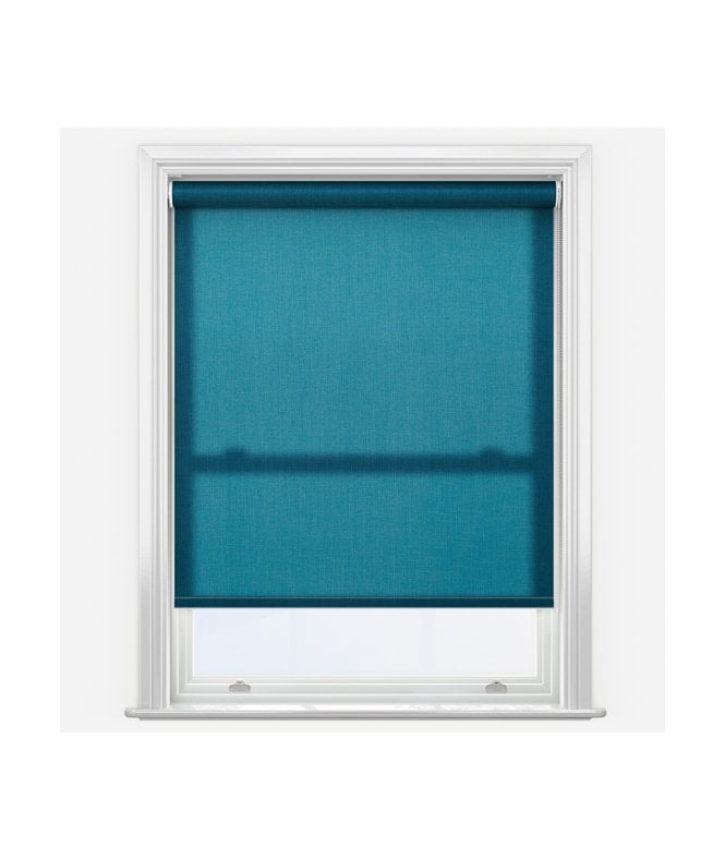 New Edge Blinds Bexley Teal Made to Measure Dimout Roller Blind