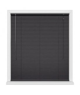 Black Aluminium Venetian Blinds 152cm Drop (25mm Slats)