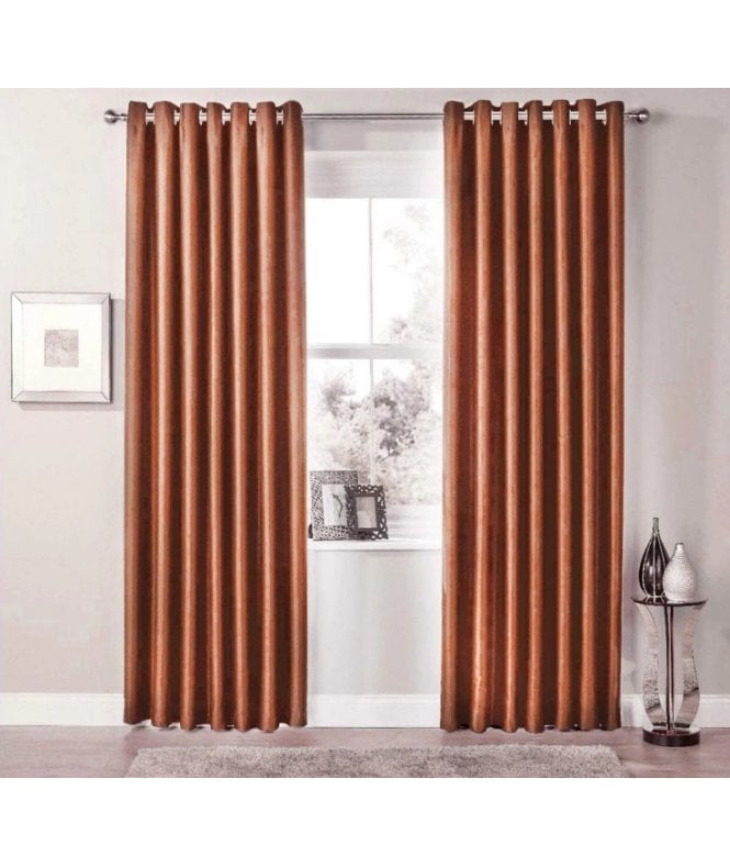 New Edge Blinds Blackout Curtains in Rust