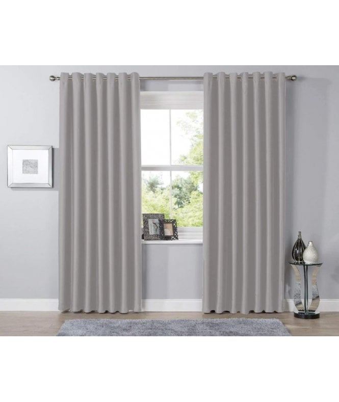 New Edge Blinds Blackout Curtains in Silver