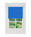Blue Plain Straight Edge Daylight Roller Blind (165cm Drop)