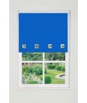 Blue Square Eyelet Edge Roller Blind (165cm Drop)