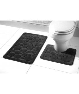 Cali Bath Mat Set in Black Black
