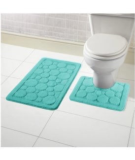 Cali Bath Mat Set in Duck Egg Blue
