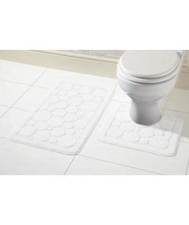 Cali Bath Mat Set in White