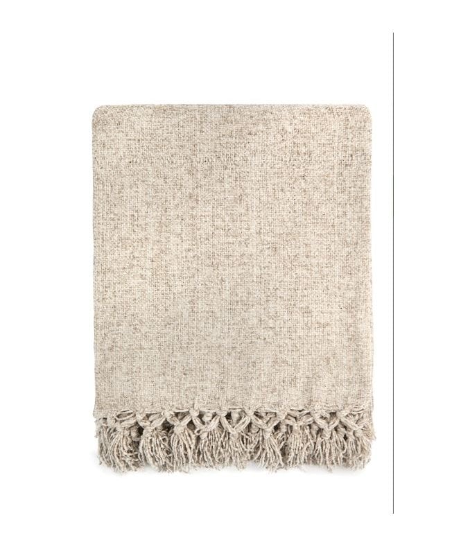 New Edge Blinds Camilla Collection Chenille Throw in Dove Grey
