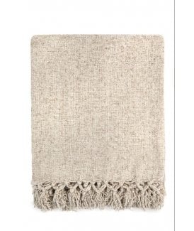 Camilla Collection Chenille Throw in Dove Grey