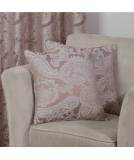 Cavendish Collection Jacquard Cushion Cover in Blush Pink