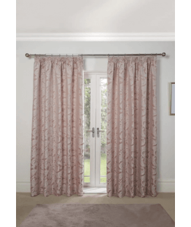 Cavendish Lined Pencil Pleat Curtains Blush Pink