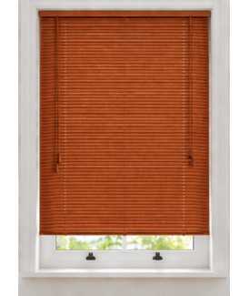 Cherry Wood Grain PVC Venetian Blind 152cm Drop (25mm Slats)
