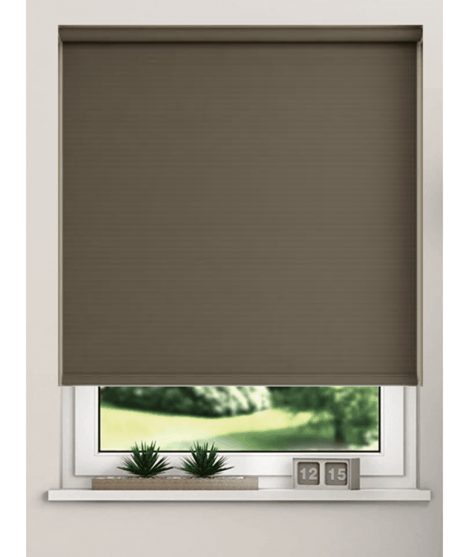 New Edge Blinds Chocolate Blackout Roller Blind (170cm Drop)