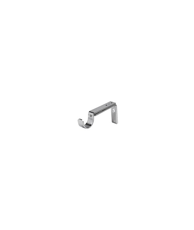 New Edge Blinds Chrome Adjustable Metal Curtain Pole Support Bracket (28mm)