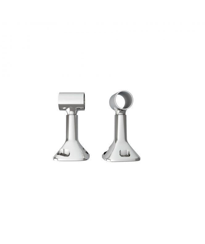 New Edge Blinds Chrome  Baypole Metal Curtain Support Bracket (28mm)