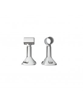 Chrome  Baypole Metal Curtain Support Bracket (28mm)
