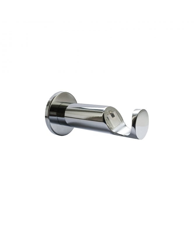 New Edge Blinds Chrome Quick Lock Cylinder Metal Curtain Pole Support Bracket Pair (35mm)