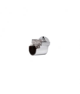 Chrome Recess Curtain Pole Support Bracket (28mm)