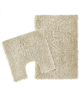 Como Bath Mat Set in Natural Beige