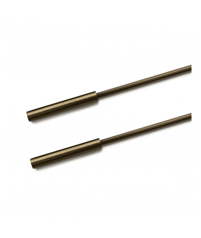 New Edge Blinds Contemporary Metal Curtain Draw Rod in Antique Brass (Pack of 2)