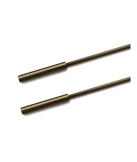 Contemporary Metal Curtain Draw Rod in Antique Brass (Pack of 2)