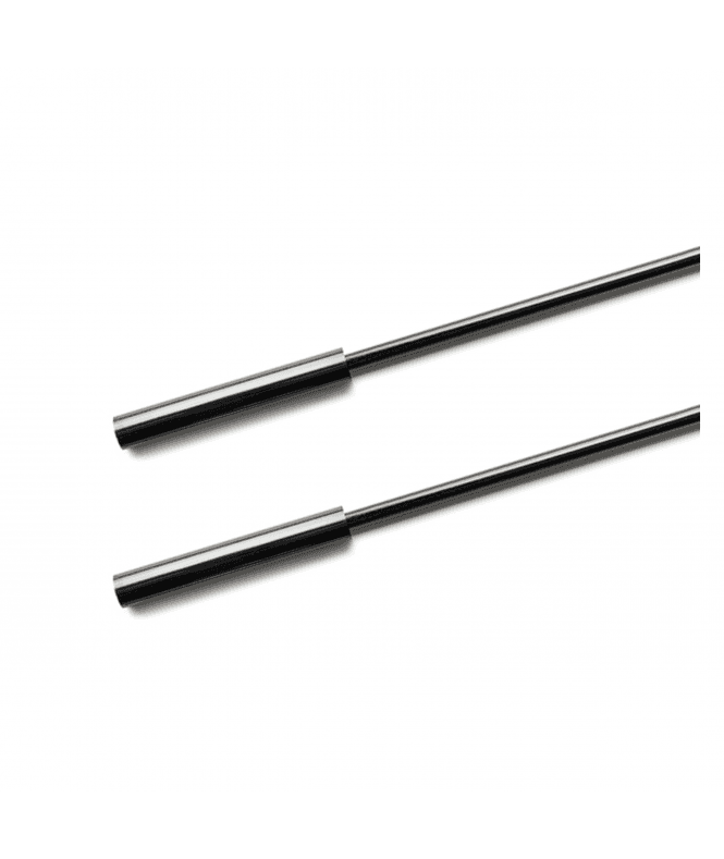 New Edge Blinds Contemporary Metal Curtain Draw Rod in Black Nickel (Pack of 2)
