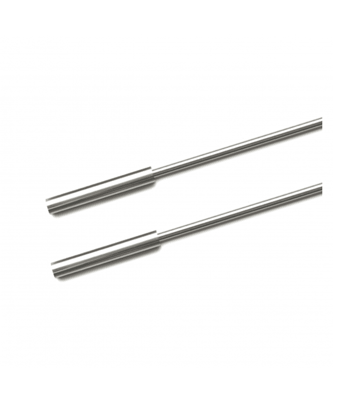 New Edge Blinds Contemporary Metal Curtain Draw Rod in Chrome (Pack of 2)