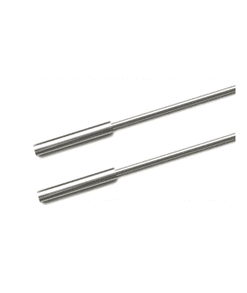 Contemporary Metal Curtain Draw Rod in Chrome (Pack of 2)