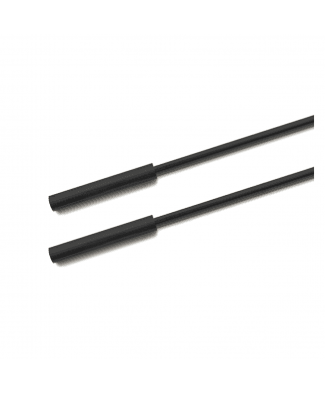 New Edge Blinds Contemporary Metal Curtain Draw Rod in Matt Black (Pack of 2)