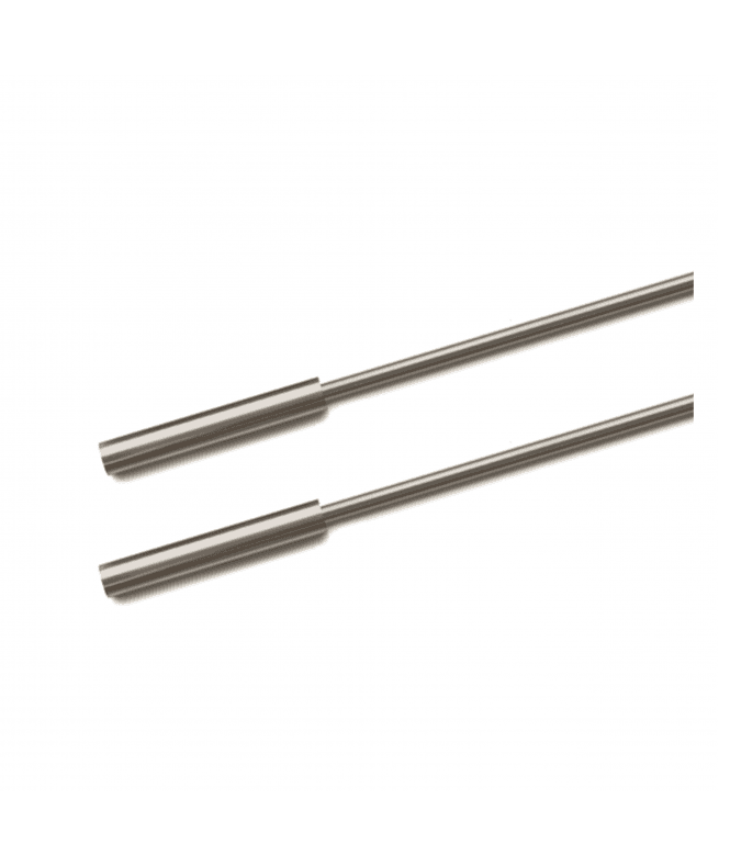 New Edge Blinds Contemporary Metal Curtain Draw Rod in Titanium (Pack of 2)