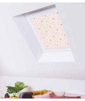 Crafty Stars Pink Blackout Skylight Blind for VELUX® Roof Windows (G Codes)