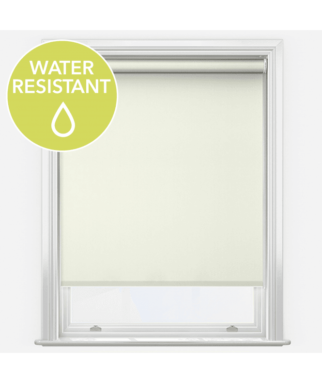 New Edge Blinds Cream Water & Moisture Resistant PVC Blackout Roller Blinds Ideal for Bathroom & Kitchen 160cm Length