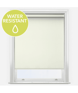 Cream Water & Moisture Resistant PVC Blackout Roller Blinds Ideal for Bathroom & Kitchen 160cm Length