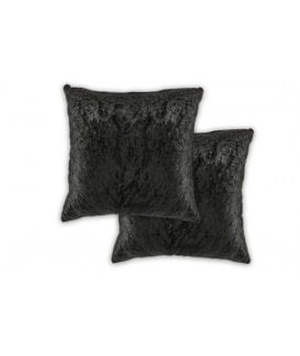 Crushed Velvet Collection Luxury Cushion Cover in Black