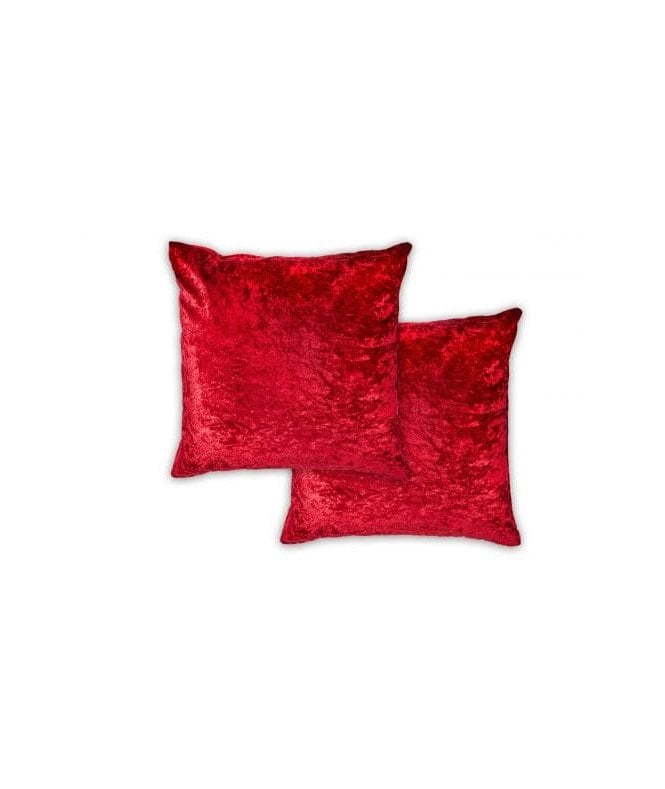 New Edge Blinds Crushed Velvet Collection Luxury Cushion Cover in Red