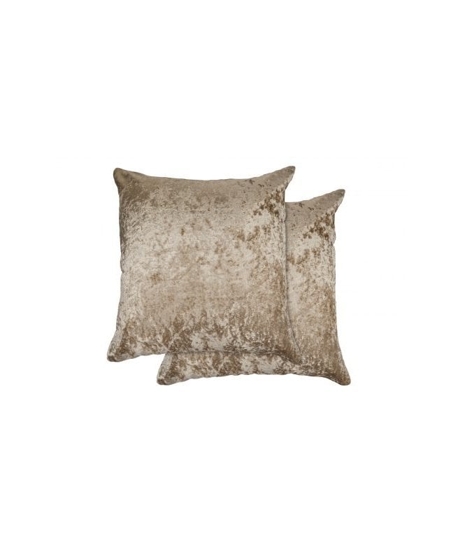 New Edge Blinds Crushed Velvet Collection Luxury Cushion Cover in Taupe