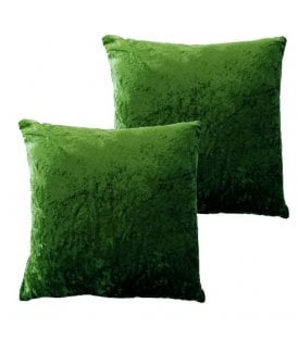 Crushed Velvet Cushion Cover in Emerald Green
