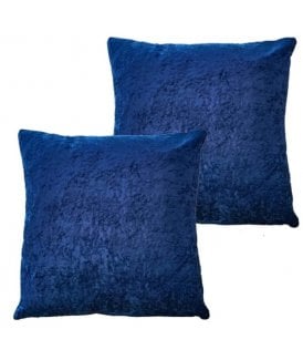 Crushed Velvet Cushion Cover in Navy