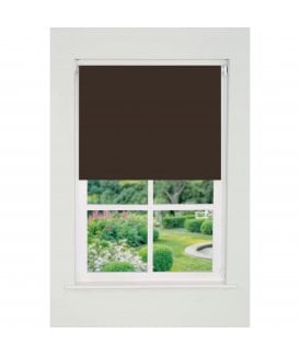 Custom Made Cocoa Plain Straight Edge Daylight Roller Blind (165cm Drop)