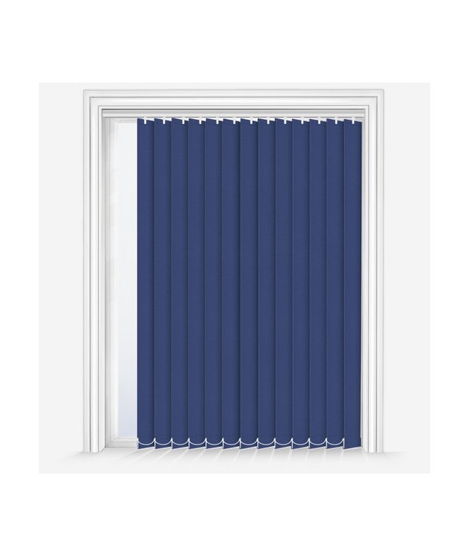 New Edge Blinds Custom Made Elements Denim Blue Dimout Vertical Blind