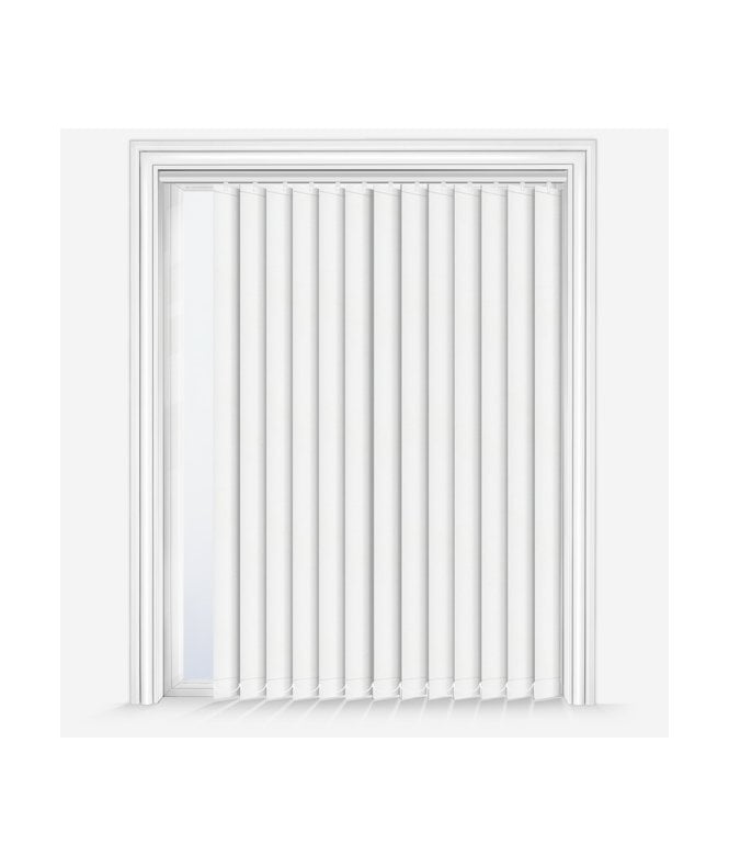 New Edge Blinds Custom Made Elements Porcelain White Blackout Vertical Blind