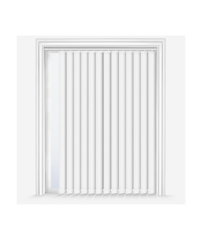 New Edge Blinds Custom Made Elements Porcelain White Dimout Vertical Blind