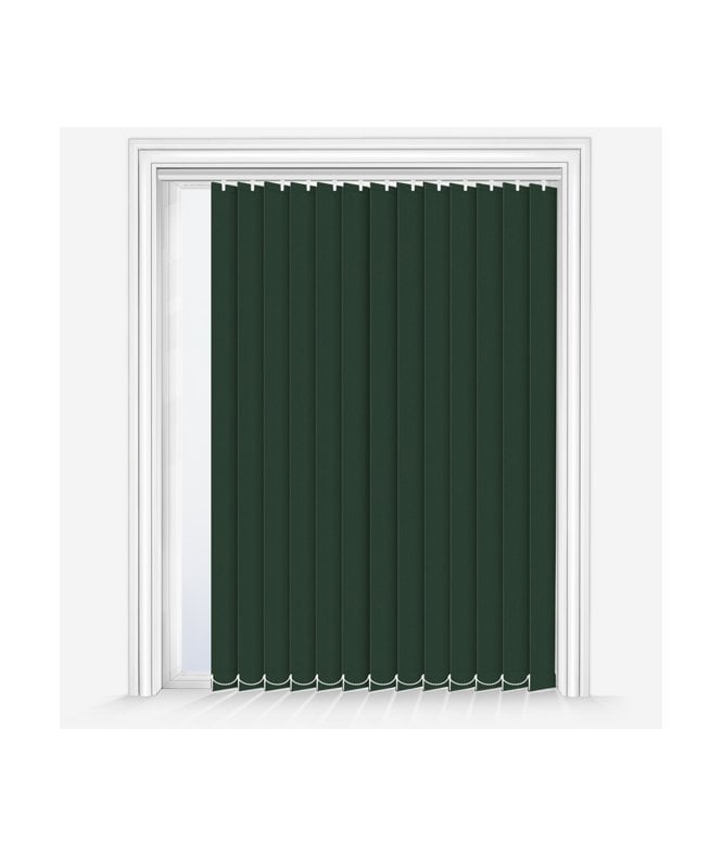 New Edge Blinds Custom Made Fusion Hunter Green Blackout Vertical Blind