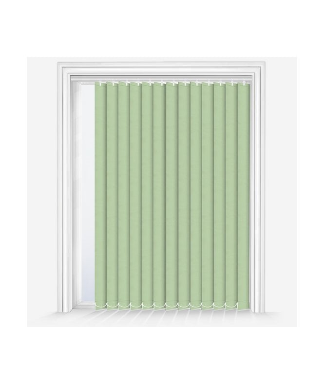 New Edge Blinds Custom Made Fusion Light Sage Blackout Vertical Blind