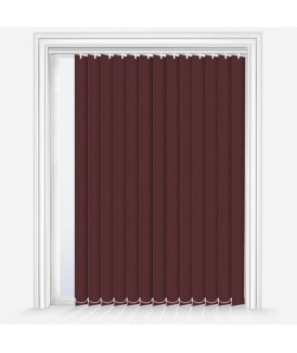 Custom Made Fusion Merlot Red Blackout Vertical Blind