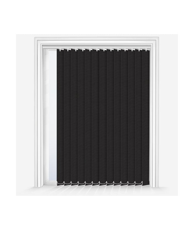 New Edge Blinds Custom Made Iris Black Dimout Vertical Blind