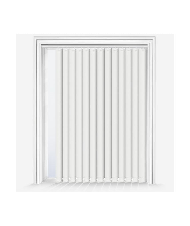 New Edge Blinds Custom Made Iris True White Blackout Vertical Blind