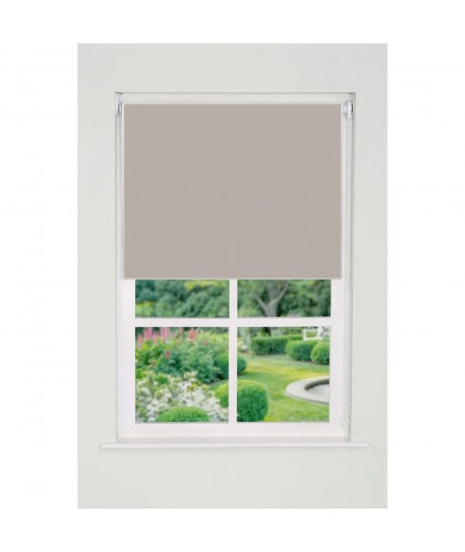 New Edge Blinds Custom Made Natural Plain Straight Edge Daylight Roller Blind (165cm Drop)
