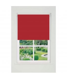 Custom Made Red Plain Straight Edge Daylight Roller Blind (165cm Drop)